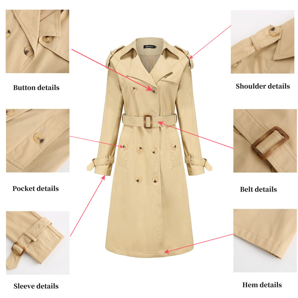 Stella -  Long Windbreaker Coat