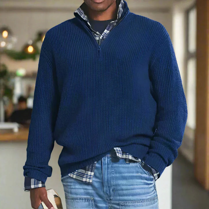 WILLIAM HALF-ZIP KNIT SWEATER