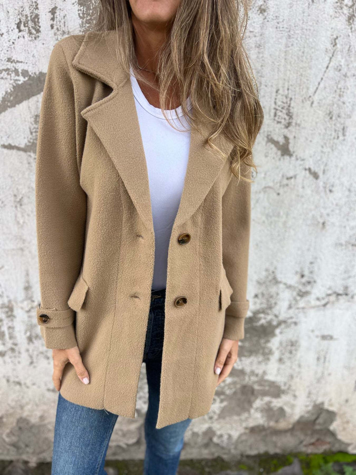 Zoey - Casual Lapel Woolen Coat