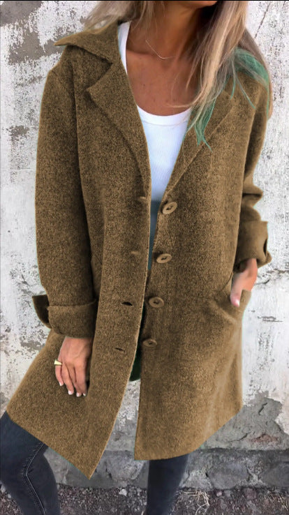 Cozy Autumn Buttoned Coat