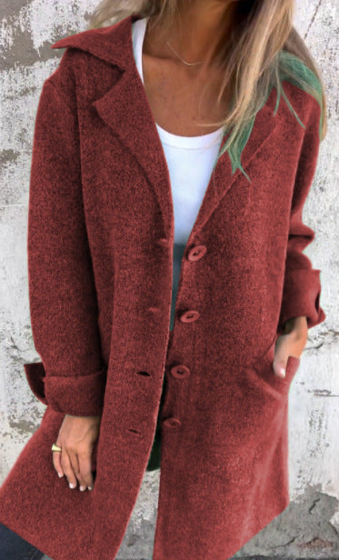 Cozy Autumn Buttoned Coat