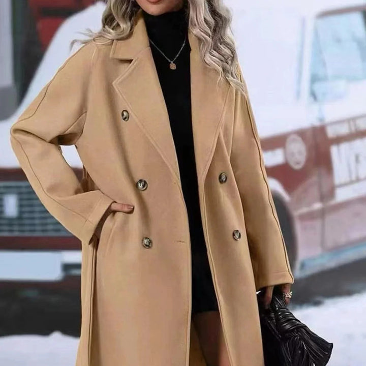 Zoey Classic Double-Breasted Wool Coat