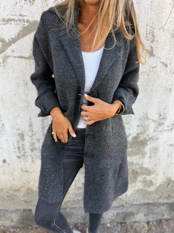 Cozy Autumn Buttoned Coat