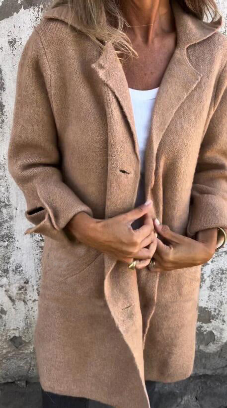 Cozy Autumn Buttoned Coat