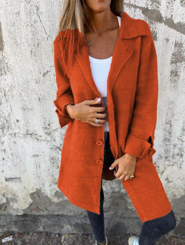 Cozy Autumn Buttoned Coat