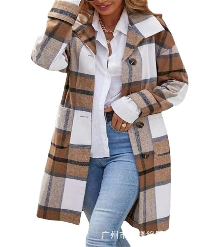 Women's  Plaid Windbreaker