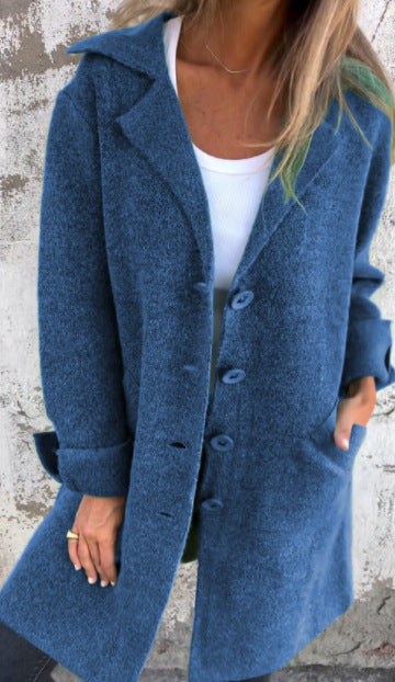 Cozy Autumn Buttoned Coat