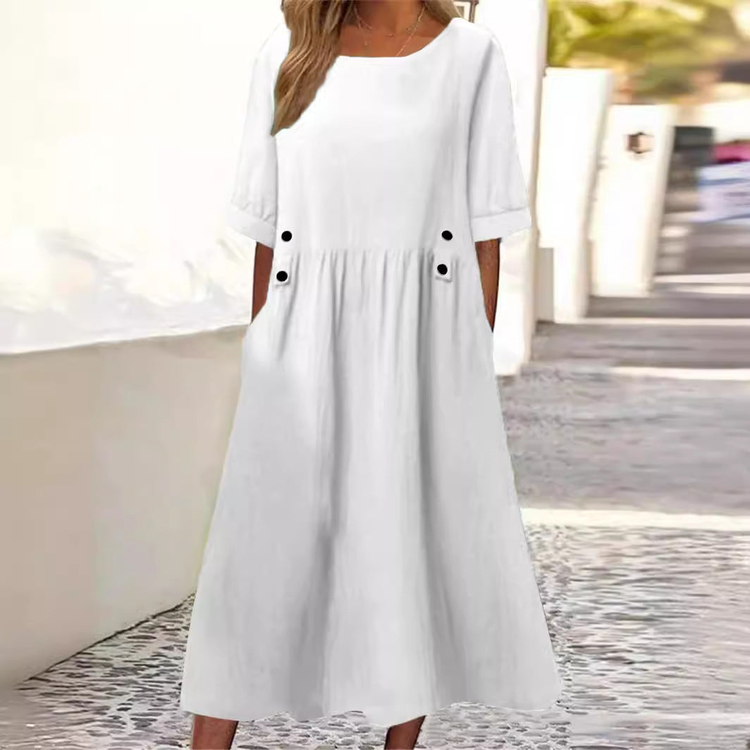 Amelia - cotton-linen dress