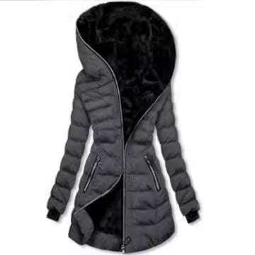 Women's Hooded Plus Velvet Cotton Coat