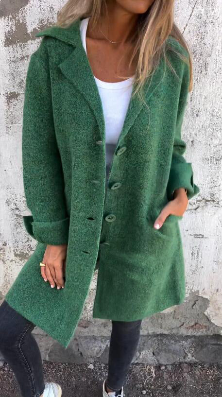 Cozy Autumn Buttoned Coat