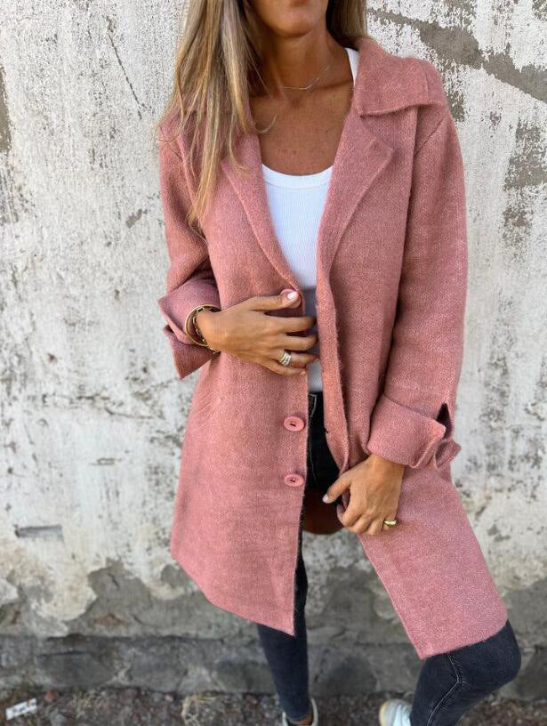 Cozy Autumn Buttoned Coat