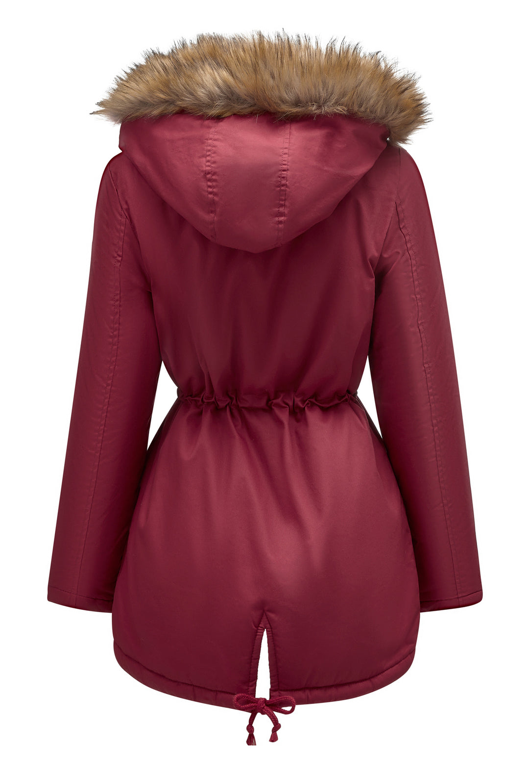 Anya - Plus Velvet Cotton Hooded Fur Collar Coat