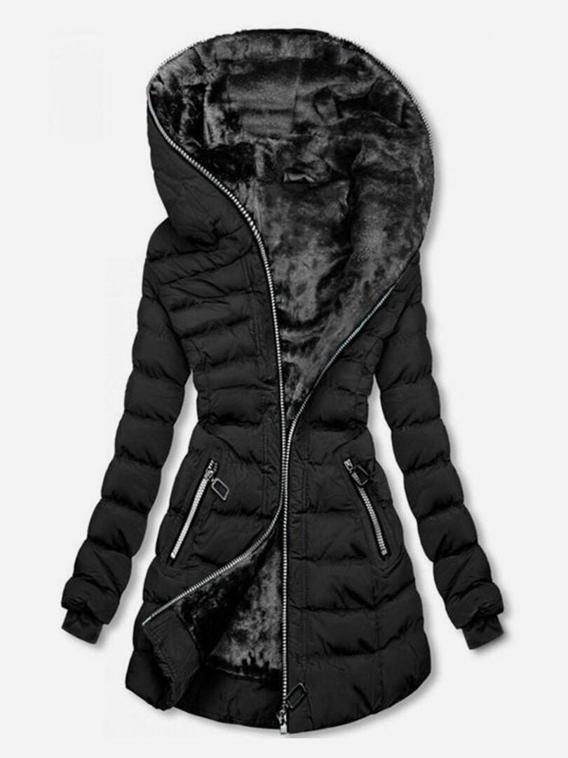 Women's Hooded Plus Velvet Cotton Coat