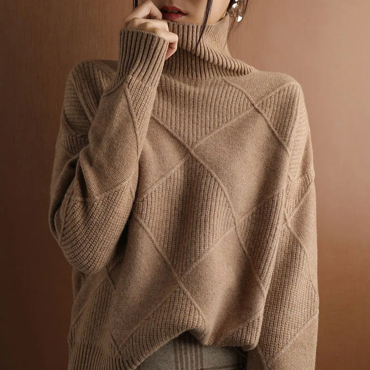 Charlotte - ARGYLE TURTLENECK JUMPER