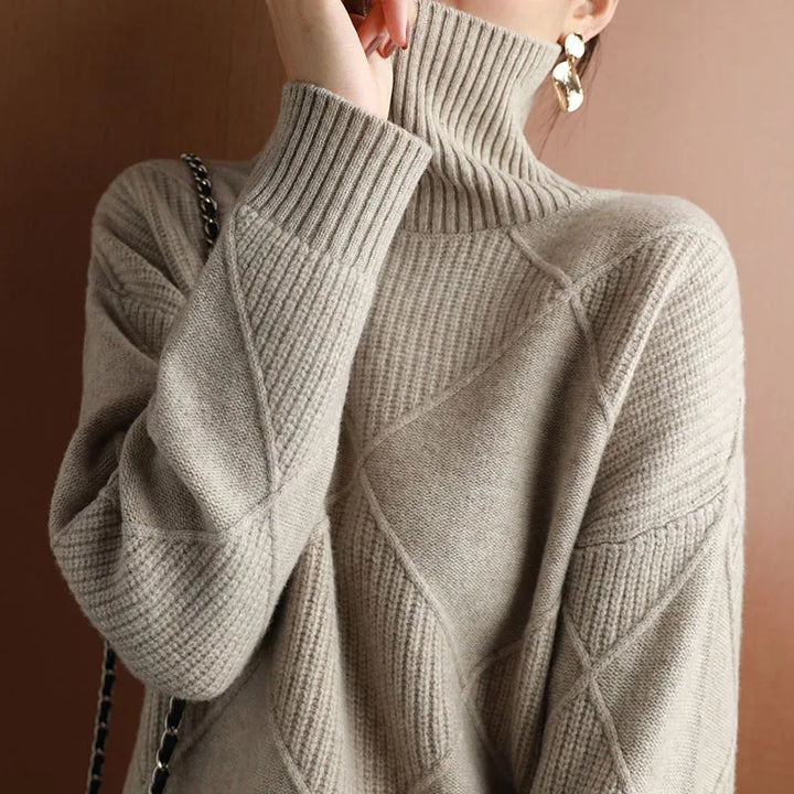 Charlotte - ARGYLE TURTLENECK JUMPER