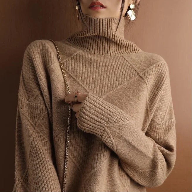 Charlotte - ARGYLE TURTLENECK JUMPER