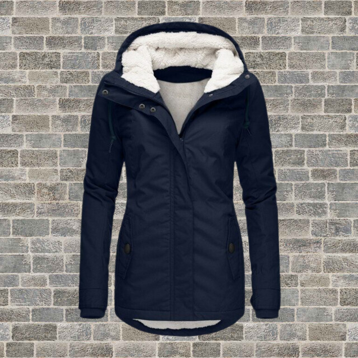 Jenna - Warm Cotton Sherpa Hoodie for Women