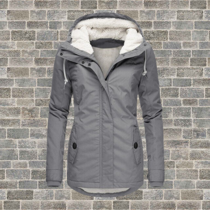 Jenna - Warm Cotton Sherpa Hoodie for Women