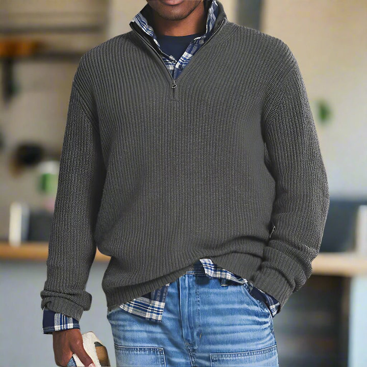 WILLIAM HALF-ZIP KNIT SWEATER