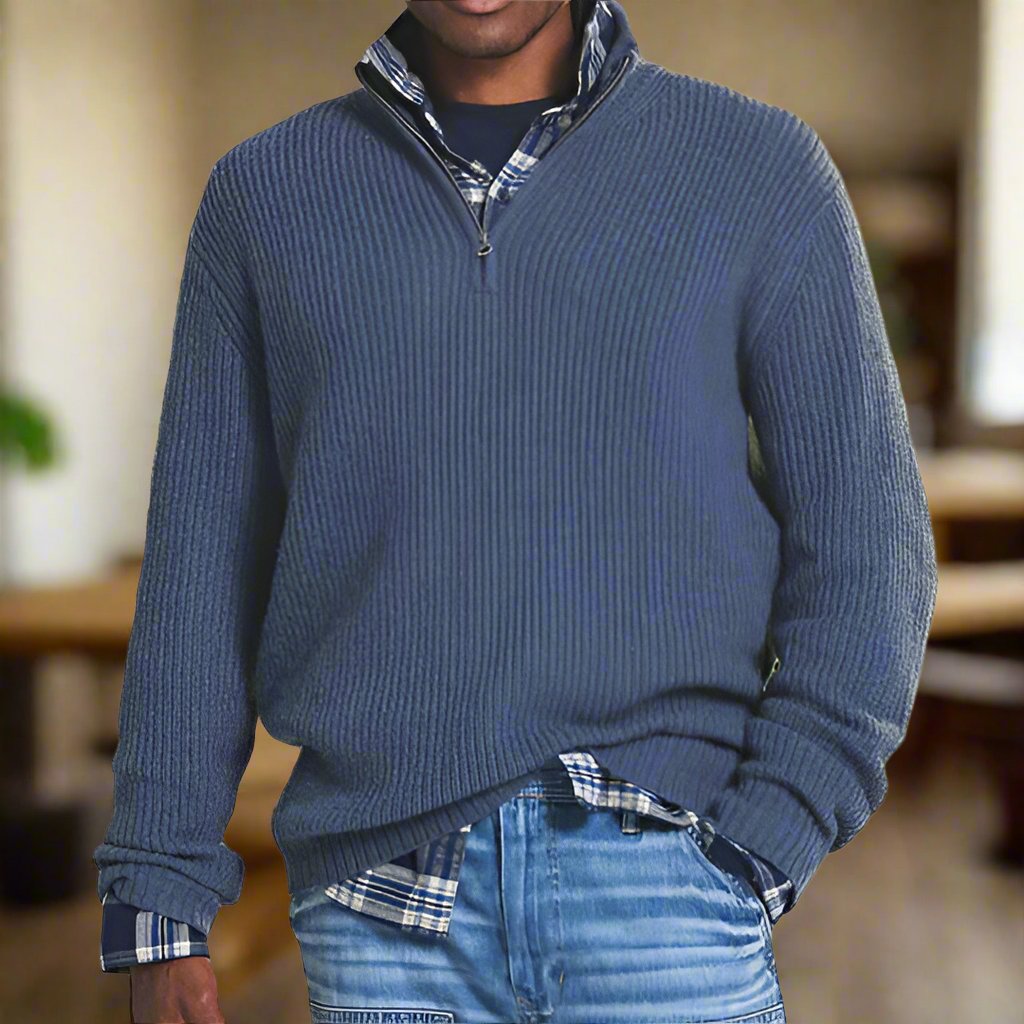 WILLIAM HALF-ZIP KNIT SWEATER